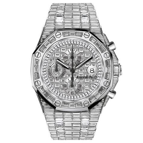 audemars piguet royal oak with baguette diamonds|Audemars Piguet royal oak sale.